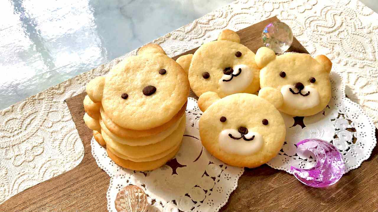 【型の作り方も紹介！】かわいいお顔のくまさんクッキーのレシピ・作り方